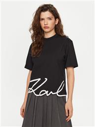 T-SHIRT A1W17013 ΜΑΥΡΟ REGULAR FIT KARL LAGERFELD