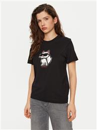 T-SHIRT A1W17128 ΜΑΥΡΟ REGULAR FIT KARL LAGERFELD