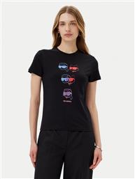 T-SHIRT A2W17112 ΜΑΥΡΟ REGULAR FIT KARL LAGERFELD