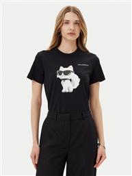 T-SHIRT A2W17119 ΜΑΥΡΟ REGULAR FIT KARL LAGERFELD