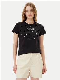 T-SHIRT A2W17120 ΜΑΥΡΟ REGULAR FIT KARL LAGERFELD