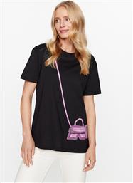 T-SHIRT CROSS BAG 236W1731 ΜΑΥΡΟ REGULAR FIT KARL LAGERFELD από το MODIVO