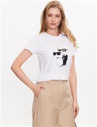 T-SHIRT IKONIK 2.0 230W1704 ΛΕΥΚΟ REGULAR FIT KARL LAGERFELD