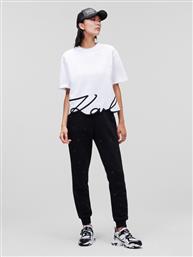 T-SHIRT SIGNATURE HEM 226W1703 ΛΕΥΚΟ RELAXED FIT KARL LAGERFELD