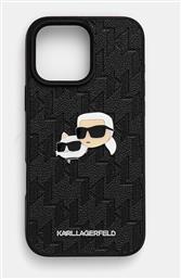 ΘΗΚΗ ΚΙΝΗΤΟΥ IPHONE 16 PRO MAX 6.9 ΧΡΩΜΑ: ΜΑΥΡΟ, KLHCP16XPGKLKCPK KARL LAGERFELD