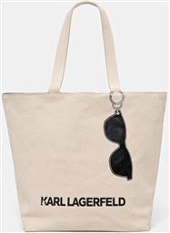 ΤΣΑΝΤΑ ΔΥΟ ΟΨΕΩΝ ΧΡΩΜΑ: ΜΠΕΖ, A1W50020 KARL LAGERFELD