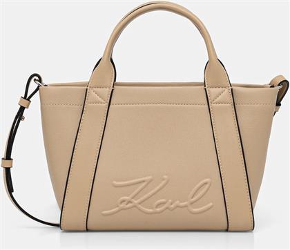 ΤΣΑΝΤΑ K/VILLE ΧΡΩΜΑ: ΜΠΕΖ, B1W30067 KARL LAGERFELD