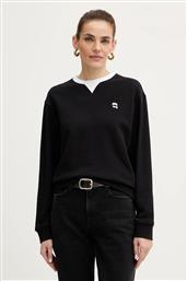 ΒΑΜΒΑΚΕΡΗ ΜΠΛΟΥΖΑ IKON ΓΥΝΑΙΚΕΙΑ, ΧΡΩΜΑ: ΜΑΥΡΟ, B1W20027 KARL LAGERFELD