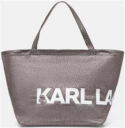 ΒΑΜΒΑΚΕΡΗ ΤΣΑΝΤΑ ΧΡΩΜΑ: ΑΣΗΜΙ, A1W50064 KARL LAGERFELD