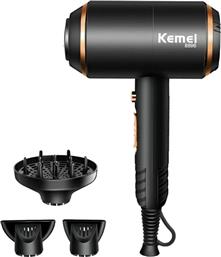ΣΕΣΟΥΑΡ ΜΑΛΛΙΩΝ KM-8896 1700 W ΜΑΥΡΟ KEMEI