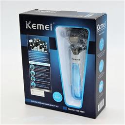 ΣΕΤ ΑΝΔΡΙΚΗΣ ΠΕΡΙΠΟΙΗΣΗΣ KM-5390 ΠΡΟΣΩΠΟΥ 4 ΣΕ 1 ΜΕ 2 TRIMMERS ΓΙΑ ΥΓΡΟ ΚΑΙ ΣΤΕΓΝΟ ΞΥΡΙΣΜΑ KEMEI