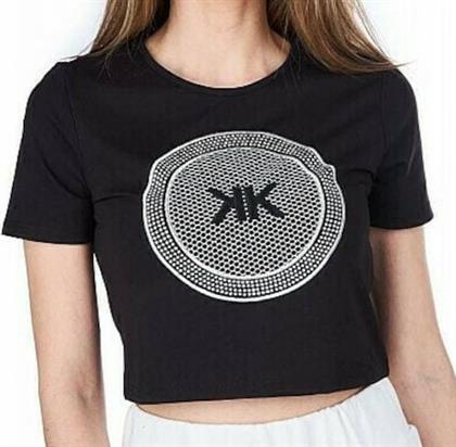 ART PATCH CROPPED T-SHIRT KKW3611606 BLACK KENDALL & KYLIE