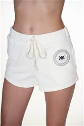 ART PATCH SHORTS KKW3611704 OFF WHITE KENDALL & KYLIE