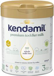 PREMIUM TODDLER MILK 3, 12-24M WITH WHOLE MILK FATS + HMO ΓΑΛΑ ΠΛΗΡΕΣ 3ΗΣ ΒΡΕΦΙΚΗΣ ΗΛΙΚΙΑΣ ΣΕ ΣΚΟΝΗ ΜΕ ΟΛΙΓΟΣΑΚΧΑΡΙΤΕΣ ΜΗΤΡΙΚΟΥ ΓΑΛΑΚΤΟΣ (HMO) 800G KENDAMIL