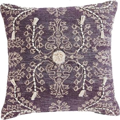 ΔΙΑΚΟΣΜΗΤΙΚΗ ΜΑΞΙΛΑΡΟΘΗΚΗ CASA 233 ECRU-PURPLE 45X45 CM KENTIA