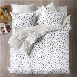 ΚΟΥΒΕΡΛΙ ΥΠΕΡΔΙΠΛΟ (230X250) 2 ΟΨΕΩΝ STYLISH FRUTILLA 12 ECRU KENTIA