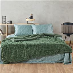 ΚΟΥΒΕΡΤΑ ΓΟΥΝΙΝΗ ΜΟΝΗ (160X220) STYLISH LILIBETH 02 DARK GREEN KENTIA