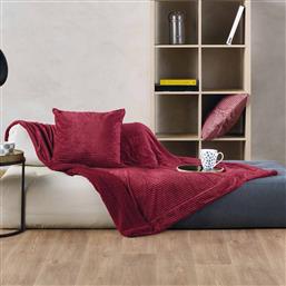 ΚΟΥΒΕΡΤΑ ΚΑΝΑΠΕ FLEECE (130X180) VERSUS SPENCER 42 BORDEAUX KENTIA