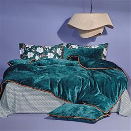 ΠΑΠΛΩΜΑΤΟΘΗΚΗ ΒΕΛΟΥΤΕ KING SIZE (260X240) STYLISH IVANNA 02 DARK GREEN KENTIA