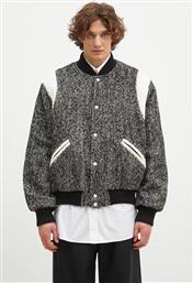 BOMBER ΜΠΟΥΦΑΝ ΑΠΟ ΜΑΛΛΙ WOOL VARSITY JACKET ΧΡΩΜΑ: ΜΑΥΡΟ, FE65BL1489OX.99 KENZO