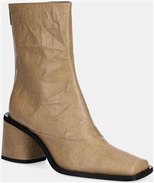 ΔΕΡΜΑΤΙΝΕΣ ΜΠΟΤΕΣ KIMI ANKLE BOOTS ΓΥΝΑΙΚΕΙΕΣ, ΧΡΩΜΑ: ΜΠΕΖ, FF62BT120L06.87 KENZO