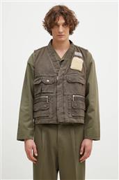 ΒΑΜΒΑΚΕΡΟ ΑΜΑΝΙΚΟ MULTIPOCKET GILET ΧΡΩΜΑ: ΚΑΦΕ, FE65VE0089GK.92 KENZO