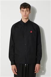 ΒΑΜΒΑΚΕΡΟ ΠΟΥΚΑΜΙΣΟ BOKE FLOWER CREST SHIRT ΑΝΔΡΙΚΟ, ΧΡΩΜΑ: ΜΑΥΡΟ, FE65CH4109LI.99 KENZO