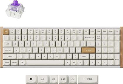 K4 HE K4H-Q1 ΑΣΥΡΜΑΤΟ ΗALL EFFECT GAMING ΠΛΗΚΤΡΟΛΟΓΙΟ 96% ΜΕ MAGNETIC ΔΙΑΚΟΠΤΕΣ ΚΑΙ RGB ΦΩΤΙΣΜΟ (ΑΓΓΛΙΚΟ US) ΛΕΥΚΟ KEYCHRON