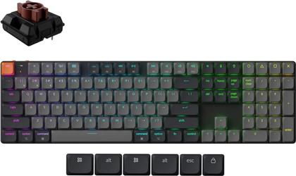 K5 V2 ΑΣΥΡΜΑΤΟ GAMING ΜΗΧΑΝΙΚΟ ΠΛΗΚΤΡΟΛΟΓΙΟ ΜΕ GATERON LOW PROFILE BROWN ΔΙΑΚΟΠΤΕΣ ΚΑΙ RGB ΦΩΤΙΣΜΟ (ΑΓΓΛΙΚΟ US) ΚΑΦΕ K5X-B3 KEYCHRON