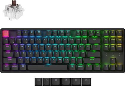 K8 V2 K8X-J3 ΑΣΥΡΜΑΤΟ GAMING ΜΗΧΑΝΙΚΟ ΠΛΗΚΤΡΟΛΟΓΙΟ TENKEYLESS ΜΕ SUPER BROWN ΔΙΑΚΟΠΤΕΣ ΚΑΙ RGB ΦΩΤΙΣΜΟ (ΑΓΓΛΙΚΟ US) ALUMINUM FRAME KEYCHRON