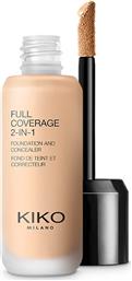 FULL COVERAGE 2-IN-1 FOUNDATION & CONCEALER 25 ML NEUTRAL 10 KIKO MILANO