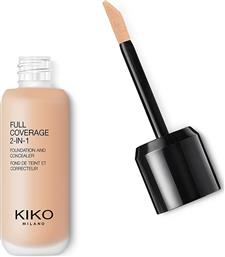 FULL COVERAGE 2-IN-1 FOUNDATION & CONCEALER 25 ML WARM ROSE 10 KIKO MILANO