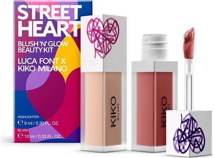 STREET HEART BLUSH ‘N GLOW BEAUTY KIT - KC000001010001B KIKO MILANO