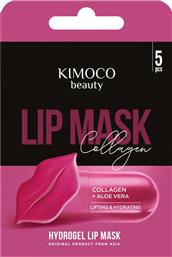 BEAUTY LIFTING & HYDRATING ALOE VERA & COLLAGEN LIP MAKS ΜΑΣΚΑ ΧΕΙΛΙΩΝ ΓΙΑ ΣΥΣΦΙΞΗ & ΕΝΥΔΑΤΩΣΗ ΜΕ ΚΟΛΛΑΓΟΝΟ & ΑΛΟΗ 5 ΤΕΜΑΧΙΑ KIMOCO