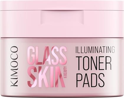 GLASS SKIN ILLUMINATING FACE TONER PADS ΕΜΠΟΤΙΣΜΕΝΑ ΔΙΣΚΙΑ ΠΡΟΣΩΠΟΥ ΜΕ ΝΕΡΟ ΡΥΖΙΟΥ & ΝΙΑΣΙΝΑΜΙΔΗ 60 ΤΕΜΑΧΙΑ KIMOCO