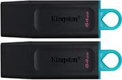 DTX/64GB-2P DATATRAVELER EXODIA 64GB USB 3.2 FLASH DRIVE 2 PACK KINGSTON