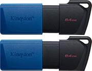 DTXM/64GB-2P DATATRAVELER EXODIA M 64GB USB 3.2 FLASH DRIVE 2 PACK KINGSTON
