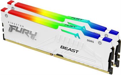 FURY BEAST DDR5 5600 2X16GB C36 RGB WHITE ΜΝΗΜΗ RAM KINGSTON