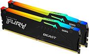 RAM FURY BEAST BLACK RGB 32GB (2X16GB) DDR5 6000MT/S CL30 AMD EX DUAL KIT KF560C30BBEAK2-3 KINGSTON
