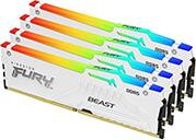 RAM FURY BEAST WHITE RGB 128GB (4X32GB) DDR5 5200MT/S CL40 XMP QUAD KIT KF552C40BWAK4-128 KINGSTON