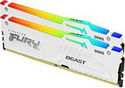RAM FURY BEAST WHITE RGB 64GB (2X32GB) DDR5 6400MT/S CL32 XMP DUAL KIT KF564C32BWAK2-64 KINGSTON