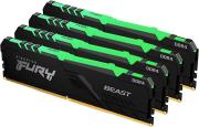 RAM KF426C16BBAK4/64 FURY BEAST RGB 64GB (4X16GB) DDR4 2666MHZ QUAD KIT KINGSTON από το e-SHOP