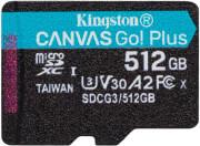 SDCG3/512GBSP CANVAS GO PLUS 512GB MICRO SDXC CLASS 10 UHS-I U3 V30 A2 KINGSTON