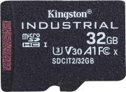 SDCIT2/32GBSP 32GB INDUSTRIAL MICRO SDHC UHS-I CLASS 10 U3 V30 A1 KINGSTON