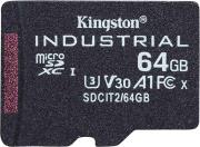 SDCIT2/64GBSP 64GB INDUSTRIAL MICRO SDXC UHS-I CLASS 10 U3 V30 A1 KINGSTON