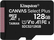 SDCS2/128GBSP CANVAS SELECT PLUS 128GB MICRO SDXC 100R A1 C10 SINGLE PACK KINGSTON