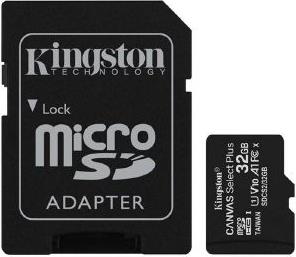 SDCS2/64GB CANVAS SELECT PLUS 64GB MICRO SDXC 100R A1 C10 CARD + SD ADAPTER KINGSTON