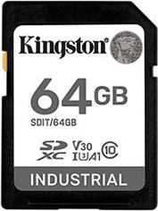 SDIT/64GB 64GB INDUSTRIAL PSLC SDXC MEMORY CARD UHS-I U3 V30 A1 TLS NAND KINGSTON