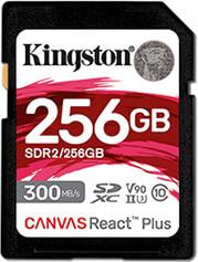 SDR2/256GB CANVAS REACT PLUS 256GB SDXC CLASS 10 UHS-II U3 V90 KINGSTON