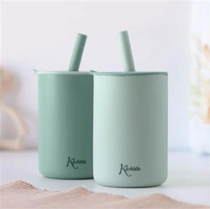 ΠΟΤΗΡΙΑ ΕΚΠΑΙΔΕΥΤΙΚΑ 180ML ΜΕ ΚΑΛΑΜΑΚΙ (ΣΕΤ 2ΤΜΧ) ΜΕΝΤΑ 3804 KIOKIDS